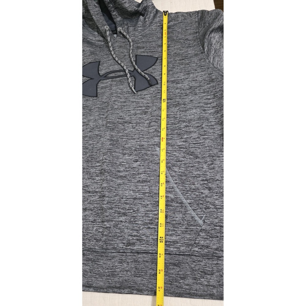 Under Armour Sweatshirt Mens Sz L Gray‎ Coldgear Hoodie Loose Fit Active Casual - Picture 4 of 5